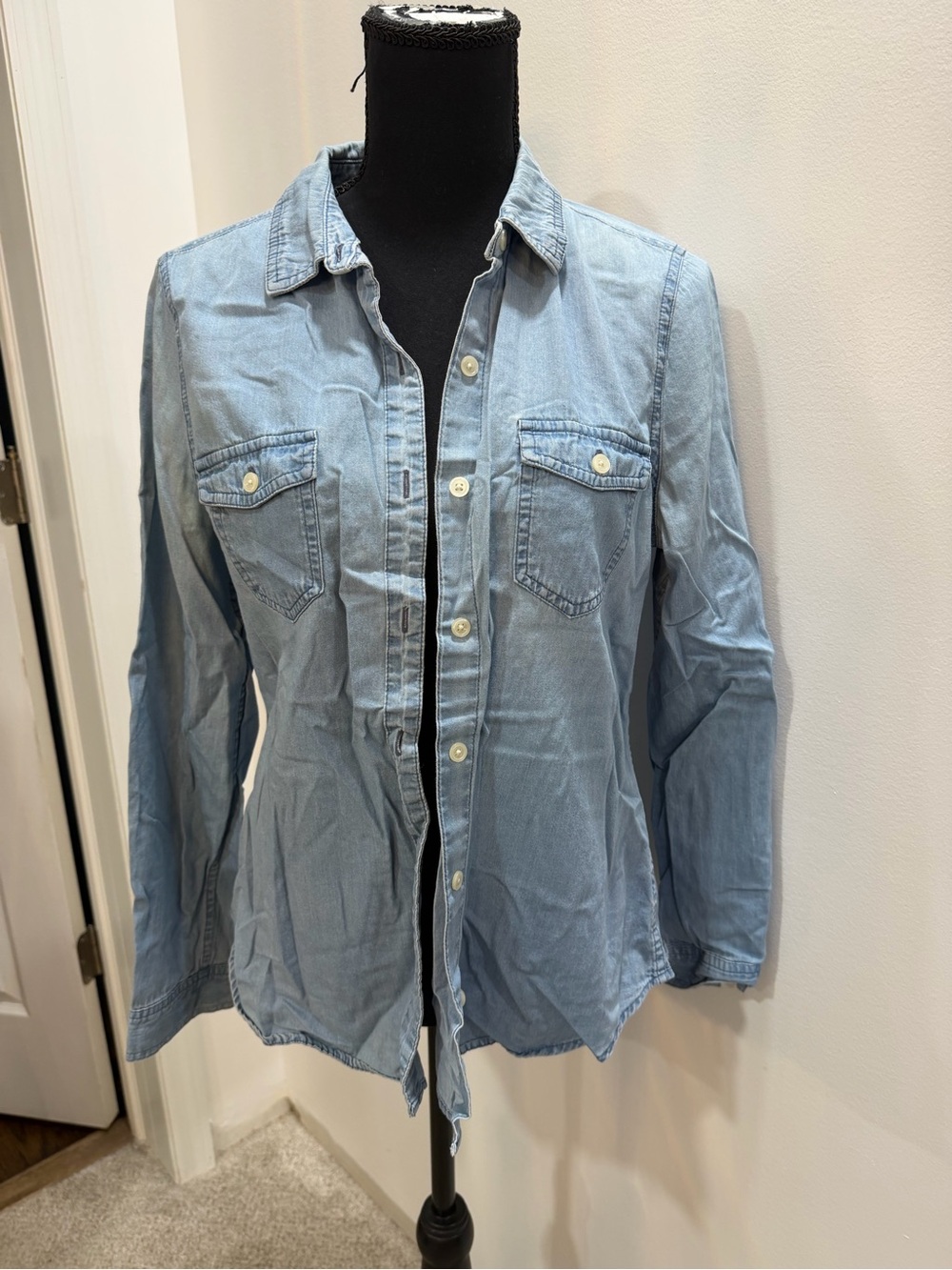 Old Navy Light Blue Denim Shirt